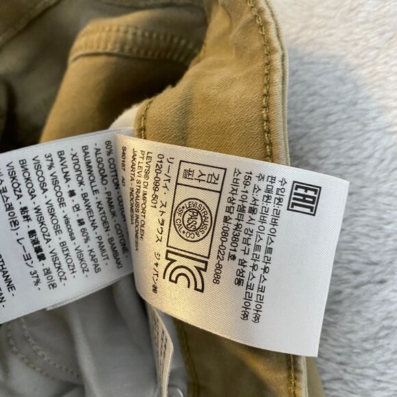 Levi's Women's Jeans Size 4M or 27x30 Mid Rise Skinny Khaki Casual Stretch - Picture 14 of 16